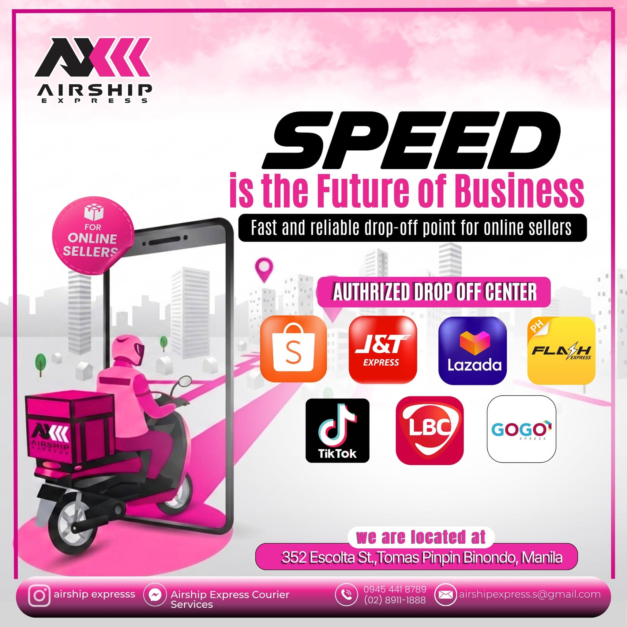Airship Express promotional graphic